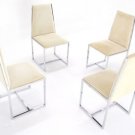 Set 4 Mid Century Modern Chrome Dining Chairs Baughman