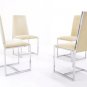 Set 4 Mid Century Modern Chrome Dining Chairs Baughman