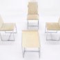 Set 4 Mid Century Modern Chrome Dining Chairs Baughman