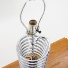 Mid Century Modern Chrome Spiral Table Lamp Eames era
