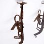Arts & Crafts Steel Metal Work Brutal Horse Shoe Western Pair of Sconces