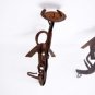 Arts & Crafts Steel Metal Work Brutal Horse Shoe Western Pair of Sconces