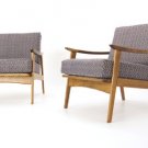 Pair of Danish Mid Century Modern Lounge Chairs New Upholstery