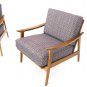 Pair of Danish Mid Century Modern Lounge Chairs New Upholstery