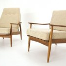 Pair of Mid Century Modern Danish Lounge Chairs New Upholstery