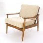 Pair of Mid Century Modern Danish Lounge Chairs New Upholstery