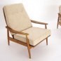 Pair of Mid Century Modern Danish Lounge Chairs New Upholstery