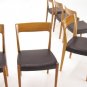 Set of  6 Danish Mid Century Modern Walnut Dining Chairs Moller Style Sweden.
