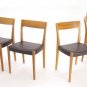 Set of  6 Danish Mid Century Modern Walnut Dining Chairs Moller Style Sweden.
