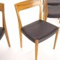 Set of  6 Danish Mid Century Modern Walnut Dining Chairs Moller Style Sweden.