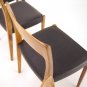 Set of  6 Danish Mid Century Modern Walnut Dining Chairs Moller Style Sweden.