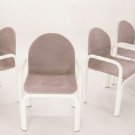 Set of 6 Knoll Mid Century Modern Dining Chairs Nice Suede Upholstery