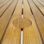 Modern Solid Teak Slat Wood Outdoor Table 6 Chairs