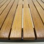 Modern Solid Teak Slat Wood Outdoor Table 6 Chairs