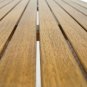 Modern Solid Teak Slat Wood Outdoor Table 6 Chairs
