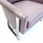 Chrome Faux Ostrich Leather Baughman Lounge Chair