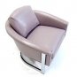 Chrome Faux Ostrich Leather Baughman Lounge Chair