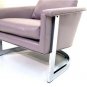 Chrome Faux Ostrich Leather Baughman Lounge Chair
