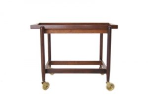 Danish Modern Teak Tea Cart Server