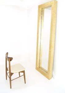 Large Abalone & Tiles Frame Standing Floor Mirror