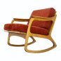 Vintage Danish Mid Century Modern Rocking Lounge Chair New Upholstery