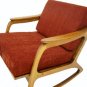 Vintage Danish Mid Century Modern Rocking Lounge Chair New Upholstery