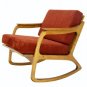Vintage Danish Mid Century Modern Rocking Lounge Chair New Upholstery