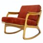 Vintage Danish Mid Century Modern Rocking Lounge Chair New Upholstery
