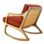 Vintage Danish Mid Century Modern Rocking Lounge Chair New Upholstery