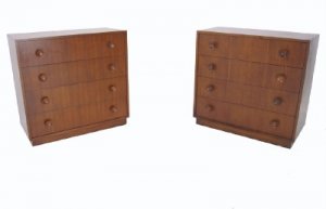Pair of Art Deco Gilbert Rhode Commodes Dressers Chests