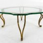Figural Wrought Iron 3/4" Glass Top Coffee Table