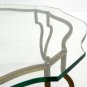 Figural Wrought Iron 3/4" Glass Top Coffee Table