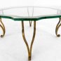 Figural Wrought Iron 3/4" Glass Top Coffee Table