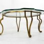 Figural Wrought Iron 3/4" Glass Top Coffee Table