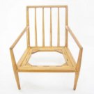 Mid Century Modern Robsjohn Gibbings Widdicomb Walnut Lounge Chair Frame