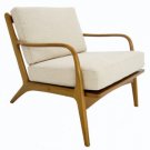 Mid Century Danish Modern Lounge Chair New Upholstery Foam.