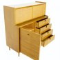 Edmond Spence Swedish Danish Modern High Chest Dresser Cabinet Mid Century Eames