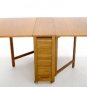 Danish Mid Century Modern Drop Leaf Dining Table 4 Self Storing Folding Chairs