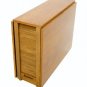 Danish Mid Century Modern Drop Leaf Dining Table 4 Self Storing Folding Chairs