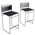 Pair of Vintage Italian Modern Fly Line Bar Stools