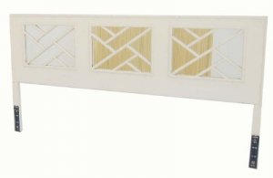 Hollywood Regency Faux Bamboo Headboard Bed King Size