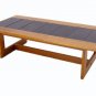Danish Mid Century Modern Tile Top Teak Coffee Table