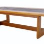 Danish Mid Century Modern Tile Top Teak Coffee Table