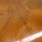 Mid Century Danish Modern Lane Parquetry Coffee Table Brass Legs Walnut