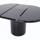 Vintage Modern Contemporary Round Dining Conference Table 1 Pop Up Leaf Black