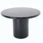 Vintage Modern Contemporary Round Dining Conference Table 1 Pop Up Leaf Black