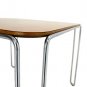 Square Mid Century Modern Chrome Bauhaus Dining Table