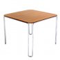Square Mid Century Modern Chrome Bauhaus Dining Table