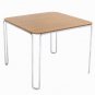 Square Mid Century Modern Chrome Bauhaus Dining Table