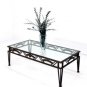 Brancusi Mid Century Modern Glass Top Coffee Table